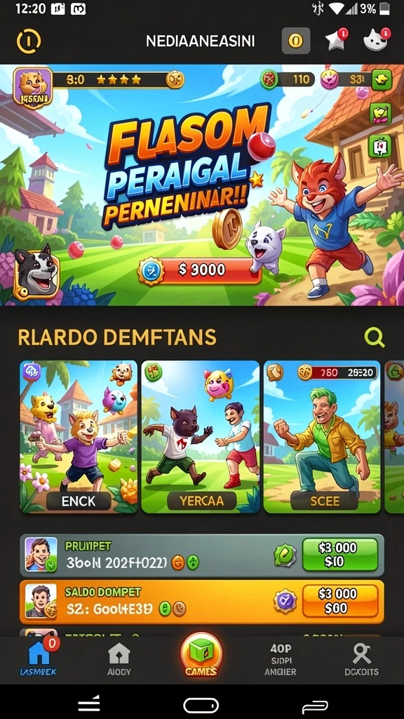 nusabet - Berbagai kategori permainan yang bisa dipilih.